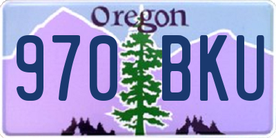 OR license plate 970BKU