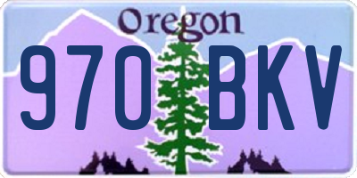 OR license plate 970BKV