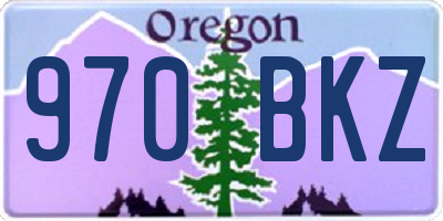 OR license plate 970BKZ