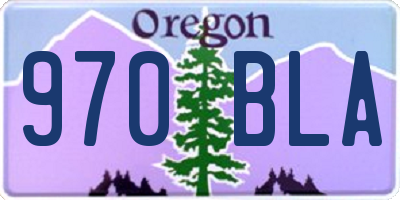 OR license plate 970BLA