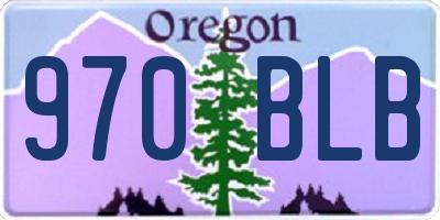 OR license plate 970BLB