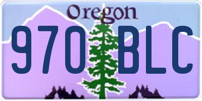 OR license plate 970BLC
