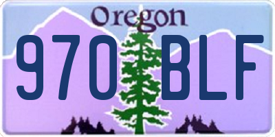 OR license plate 970BLF