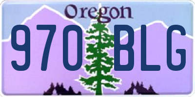 OR license plate 970BLG