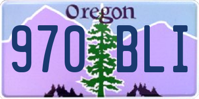 OR license plate 970BLI