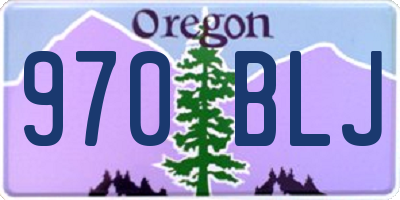 OR license plate 970BLJ