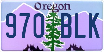 OR license plate 970BLK