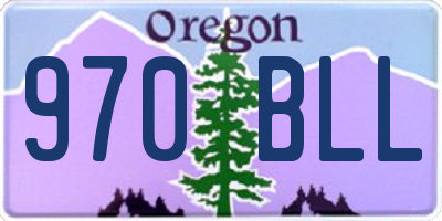 OR license plate 970BLL
