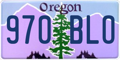 OR license plate 970BLO