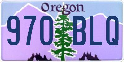 OR license plate 970BLQ