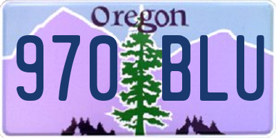 OR license plate 970BLU
