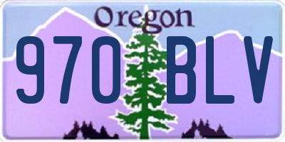 OR license plate 970BLV