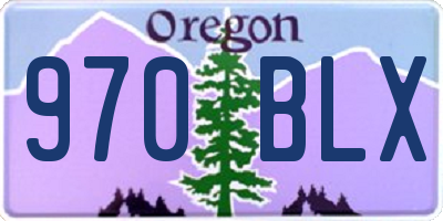 OR license plate 970BLX