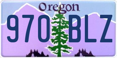 OR license plate 970BLZ