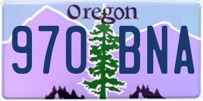 OR license plate 970BNA