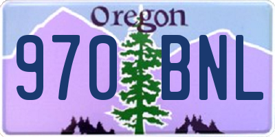 OR license plate 970BNL