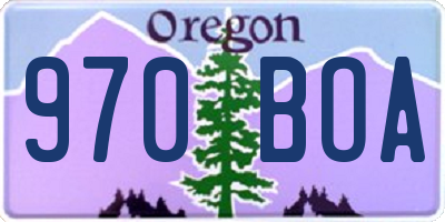 OR license plate 970BOA