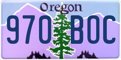 OR license plate 970BOC
