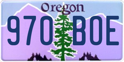 OR license plate 970BOE