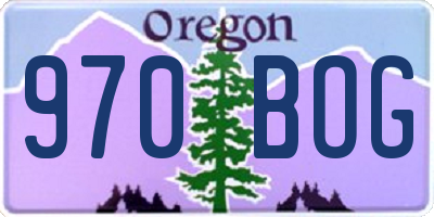 OR license plate 970BOG