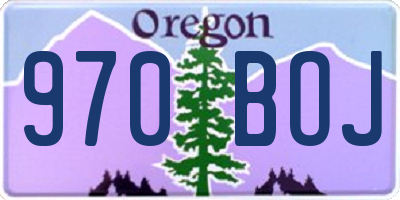 OR license plate 970BOJ