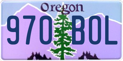 OR license plate 970BOL