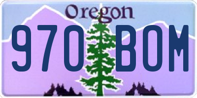 OR license plate 970BOM