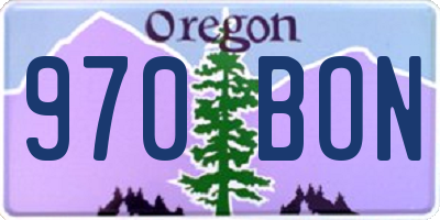 OR license plate 970BON