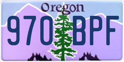 OR license plate 970BPF