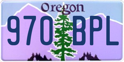 OR license plate 970BPL