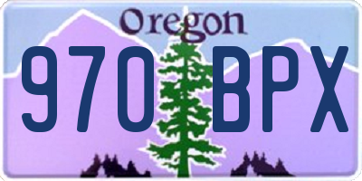OR license plate 970BPX