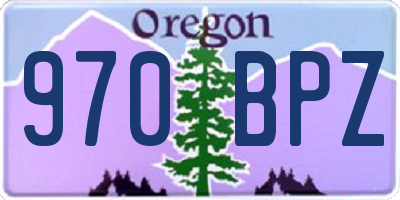 OR license plate 970BPZ