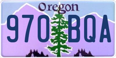 OR license plate 970BQA