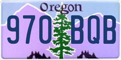 OR license plate 970BQB