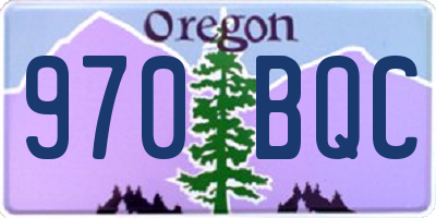 OR license plate 970BQC