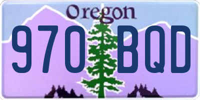 OR license plate 970BQD