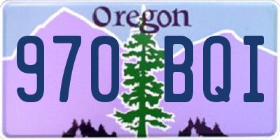 OR license plate 970BQI