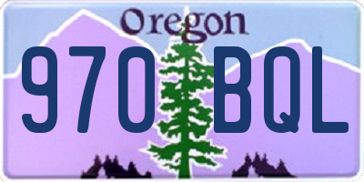 OR license plate 970BQL