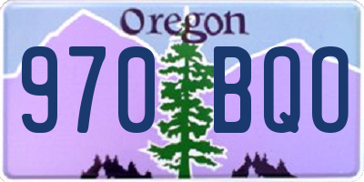 OR license plate 970BQO