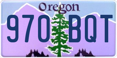 OR license plate 970BQT