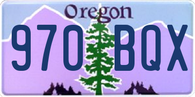 OR license plate 970BQX