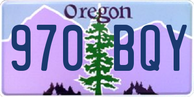 OR license plate 970BQY