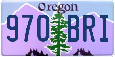 OR license plate 970BRI