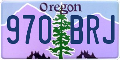 OR license plate 970BRJ