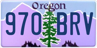 OR license plate 970BRV