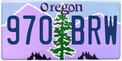 OR license plate 970BRW
