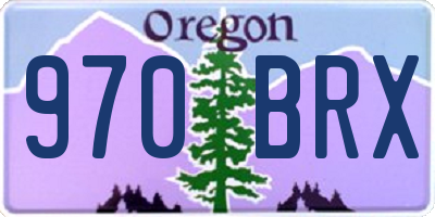 OR license plate 970BRX