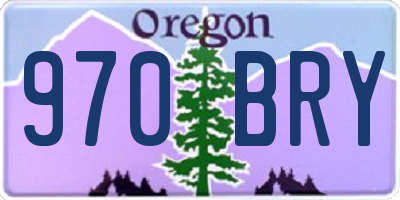OR license plate 970BRY