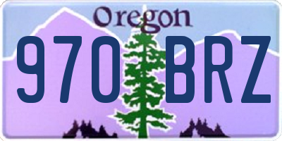 OR license plate 970BRZ