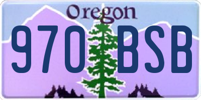 OR license plate 970BSB
